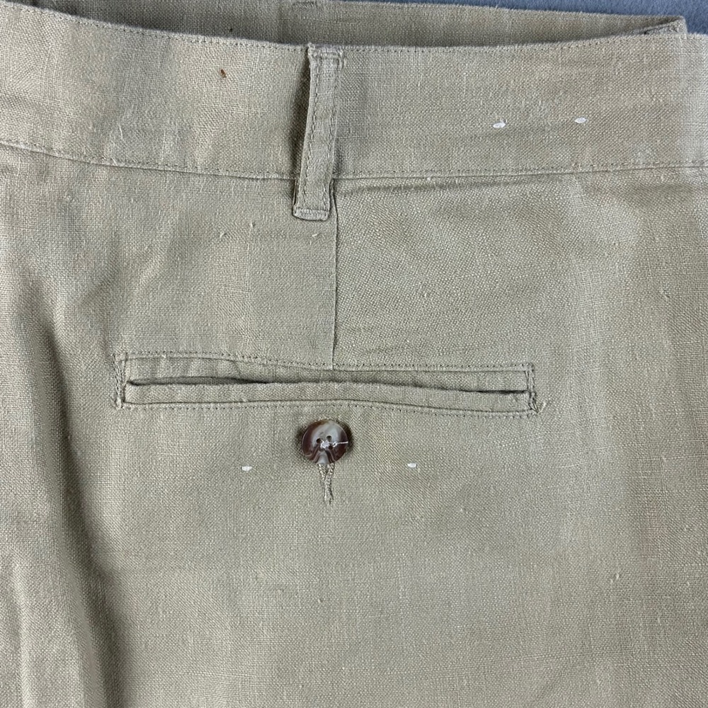 Jos. A. Bank Shorts Mens 36 Tan Pleated 100% Linen Sportswear Casual Classic - Picture 14 of 15
